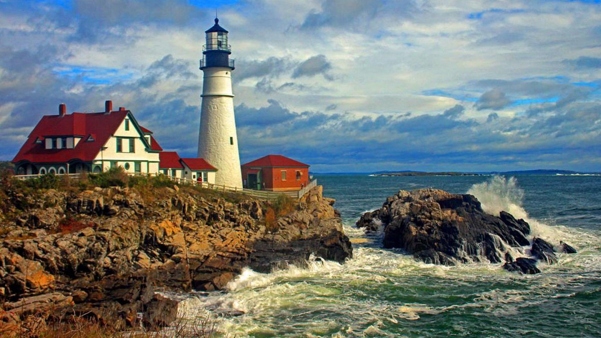 fondo de pantalla de nueva inglaterra,faro,torre,costa,mar,faro