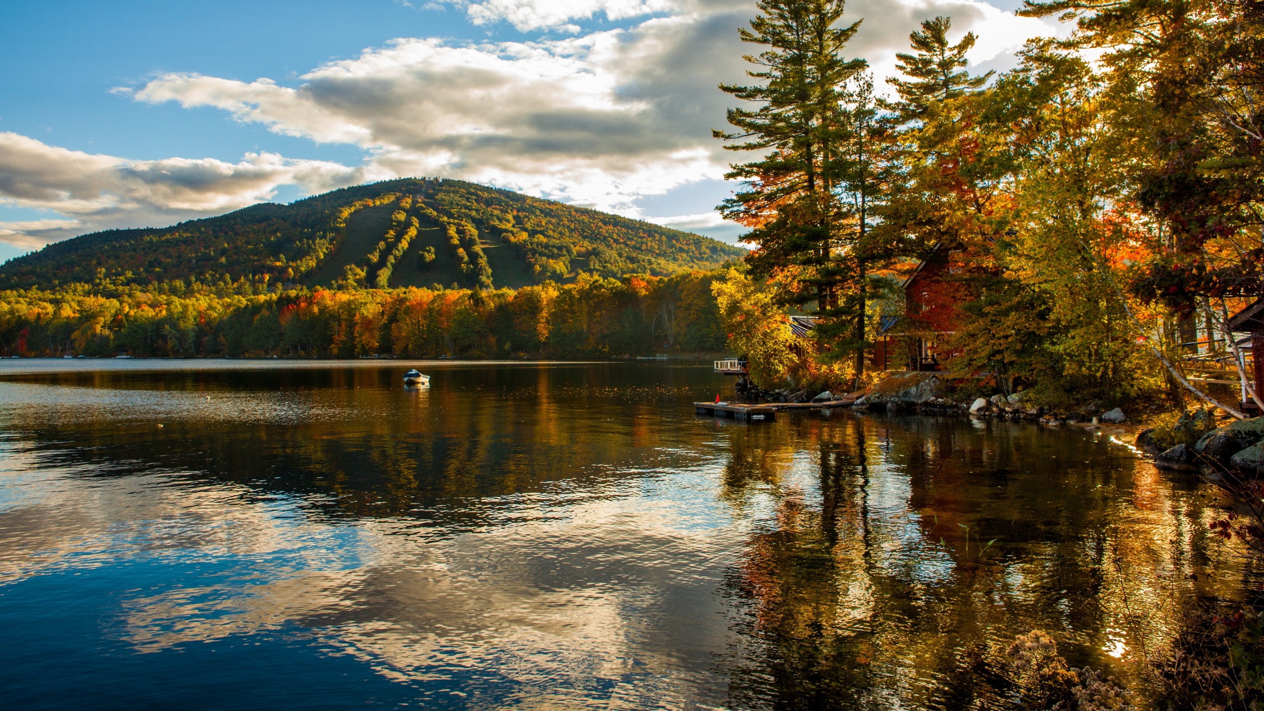 new england wallpaper,reflection,natural landscape,nature,body of water,lake