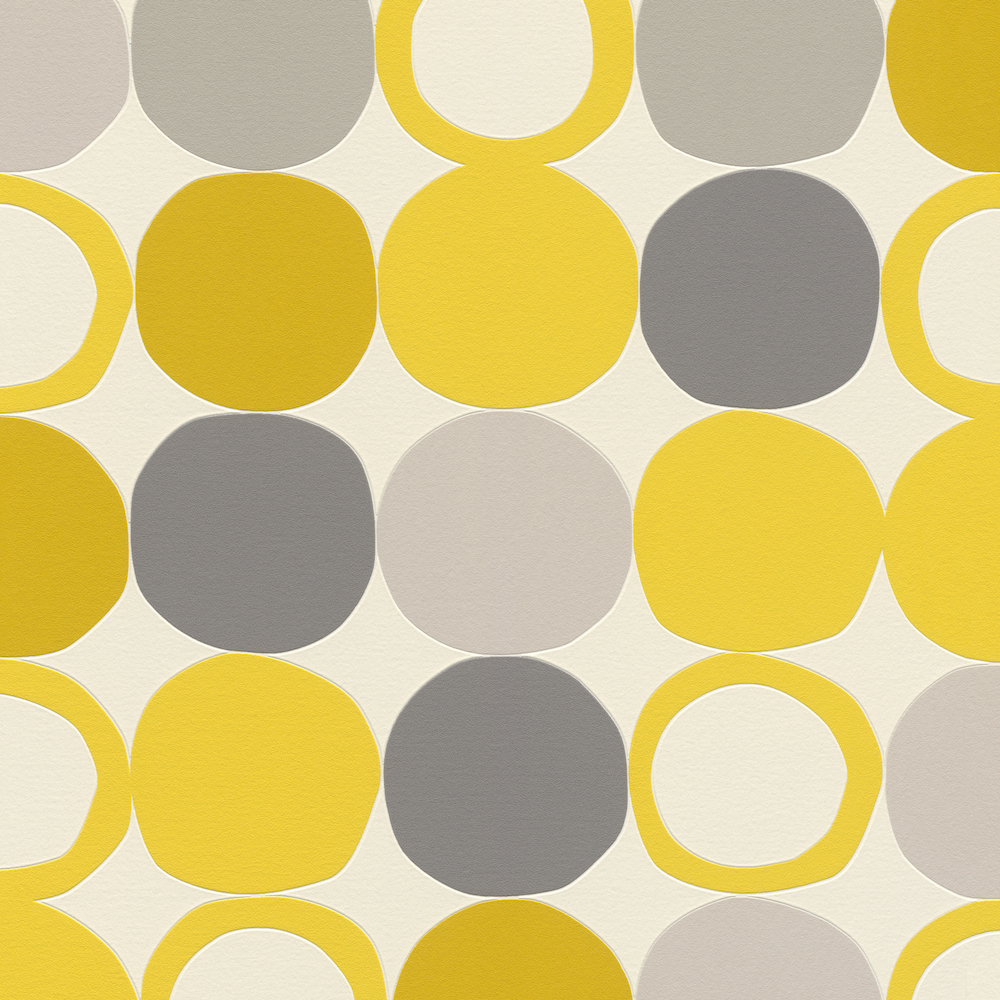 노란색 벽지 영국,노랑,무늬,원,선,디자인
