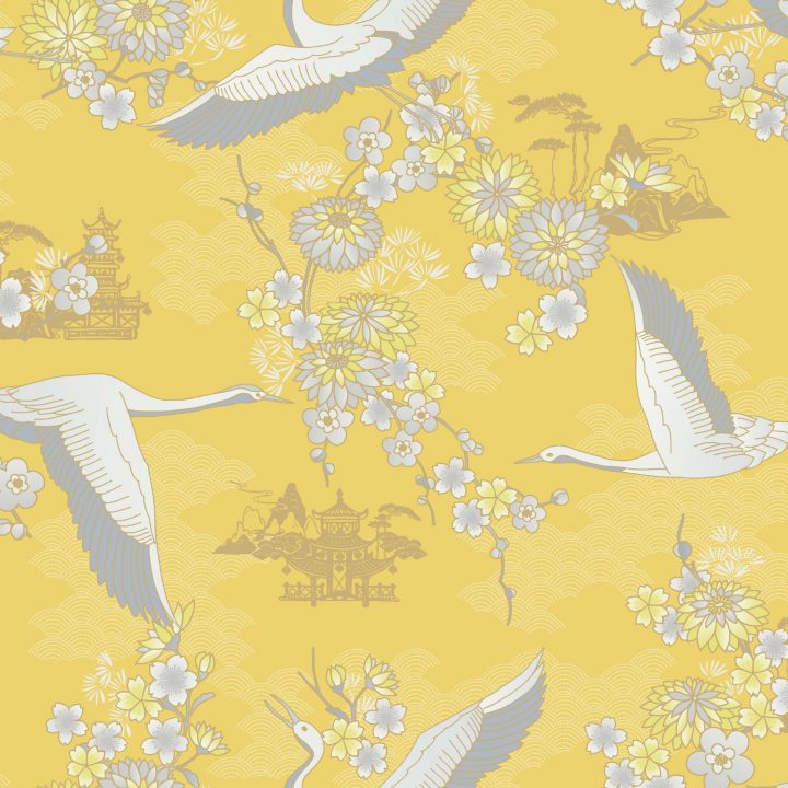 yellow wallpaper uk,yellow,wallpaper,pattern,bird,illustration (523711