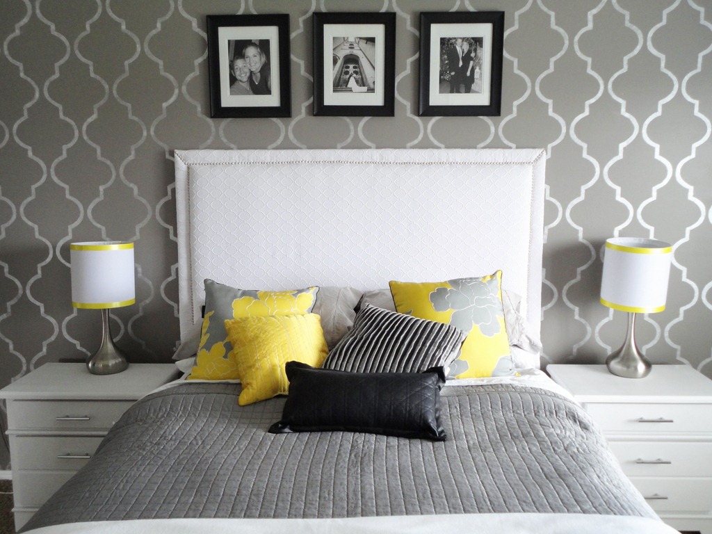 grey and yellow bedroom wallpaper,room,yellow,furniture,bedroom,wall