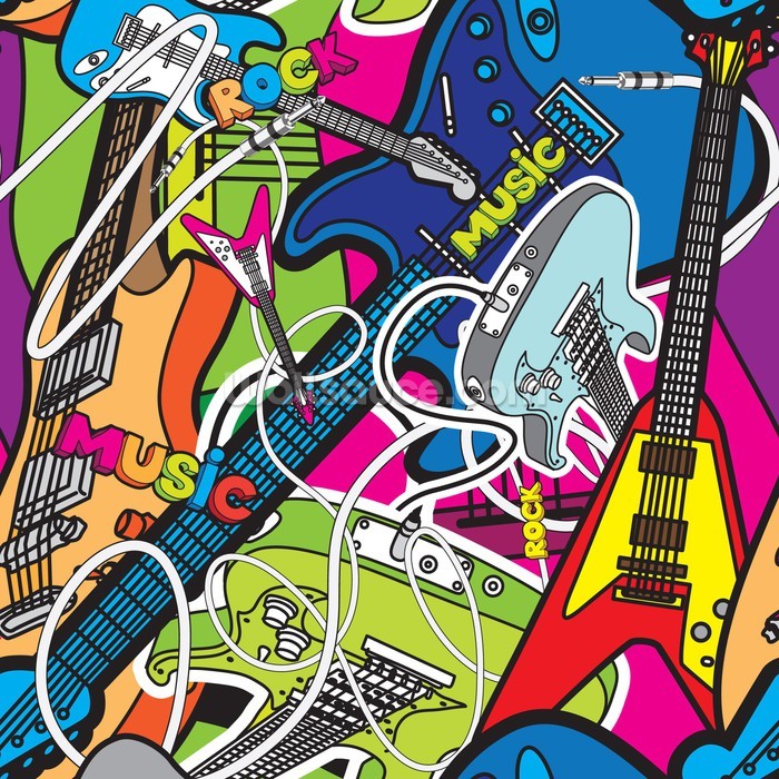 벽을위한 다채로운 벽지,현악기 액세서리,기타,환각 예술,음악,악기