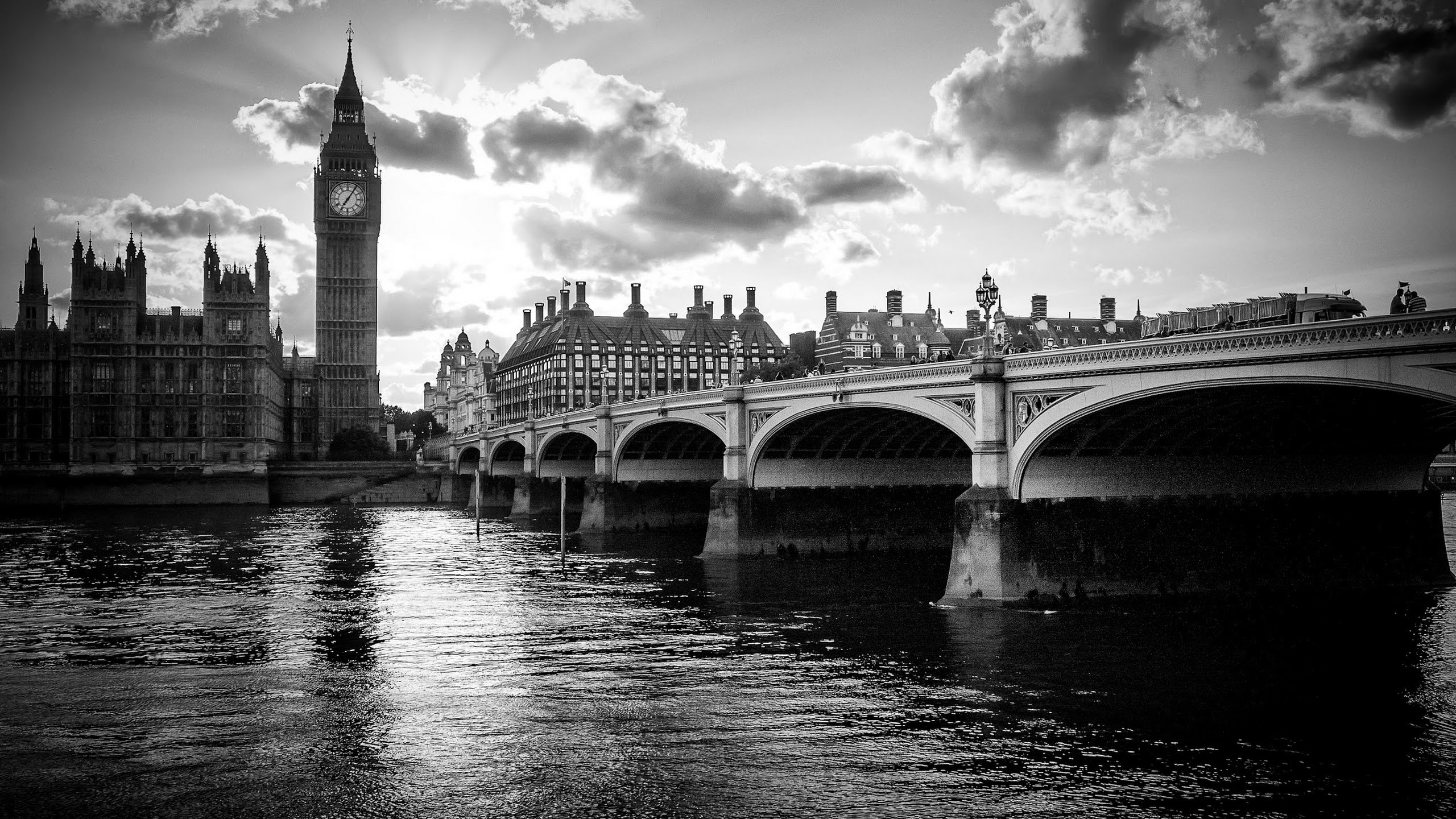 papier peint londres noir et blanc,blanc,noir et blanc,ciel,photographier,l'eau