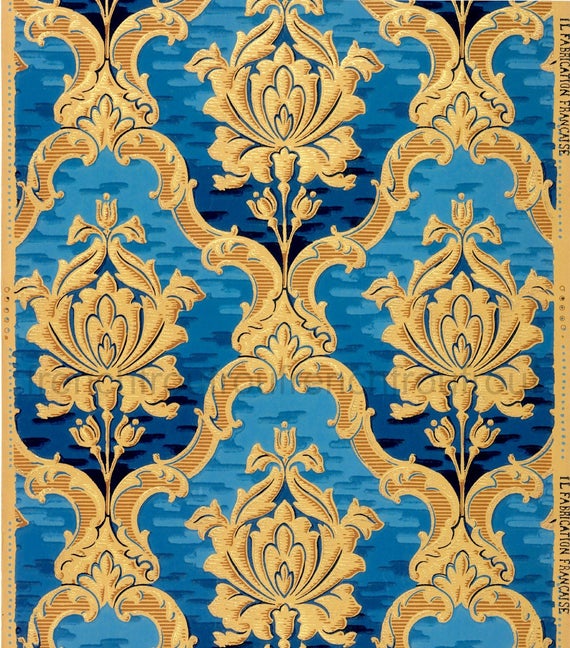 french wallpaper patterns,pattern,blue,textile,design,visual arts (524182) WallpaperUse