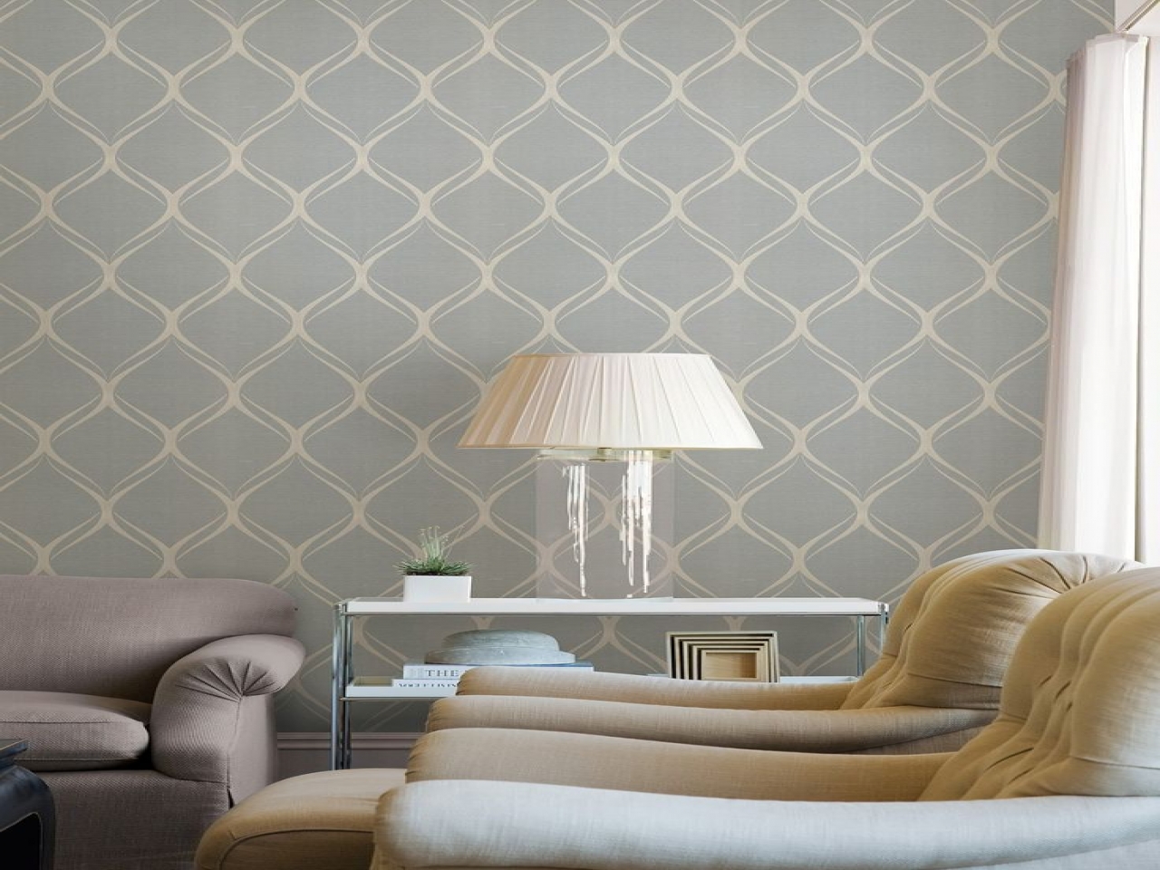 Grey Living Room Wallpaper Ideas WallpaperUse