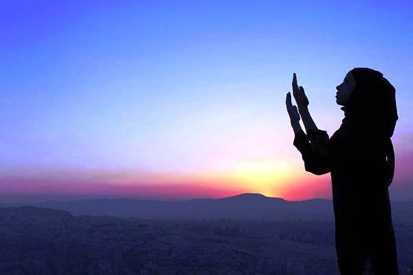 praying girl wallpaper,sky,horizon,sunrise,silhouette,photography