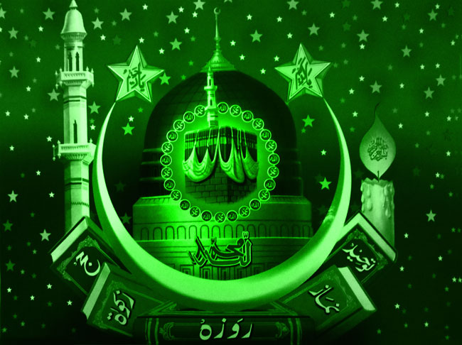 イスラム教の神の壁紙,緑,グラフィックデザイン,フォント,グラフィックス,技術