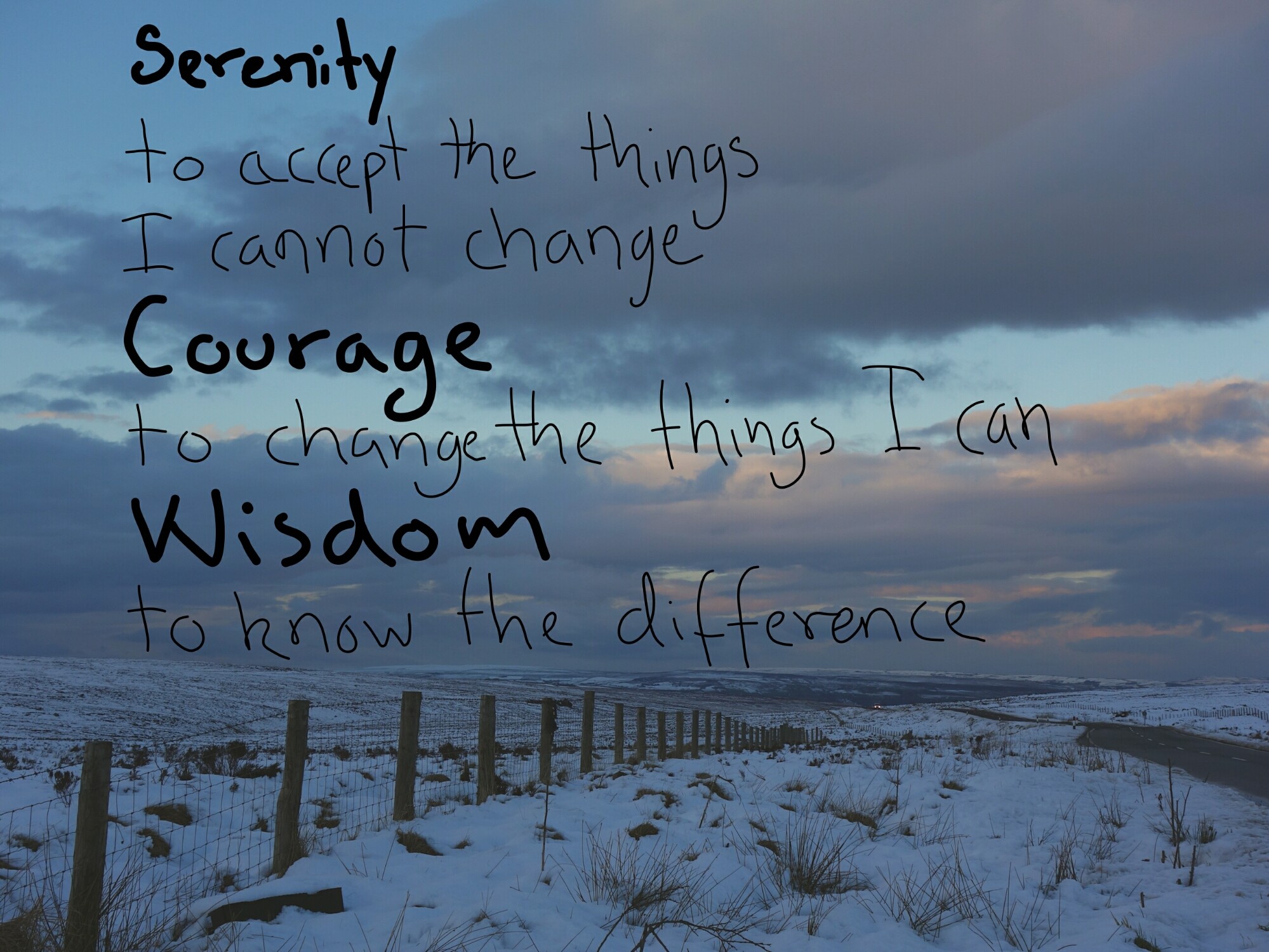 serenity prayer wallpaper,text,sky,font,natural landscape,morning