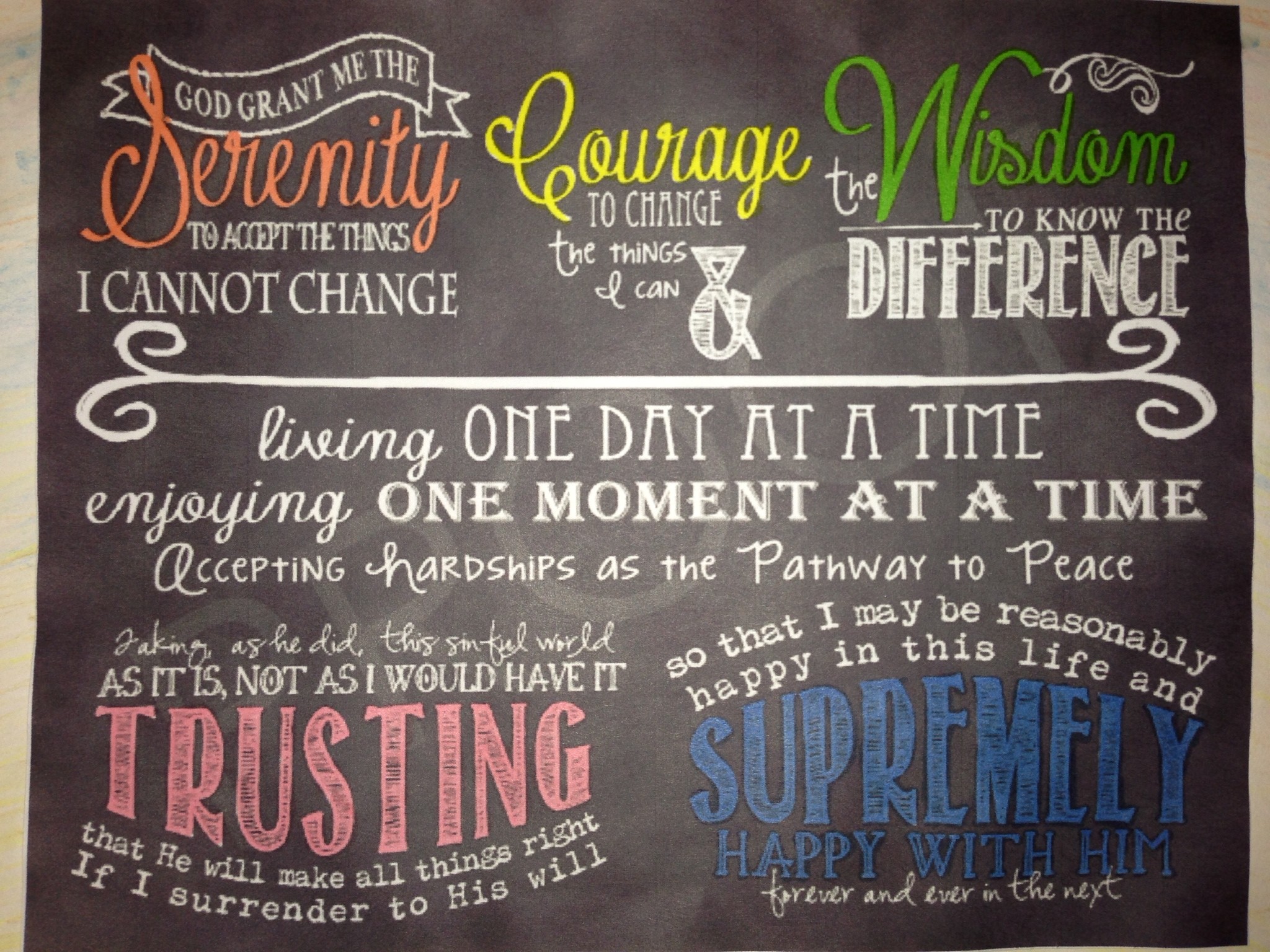 serenity prayer wallpaper,font,blackboard,text,poster,chalk