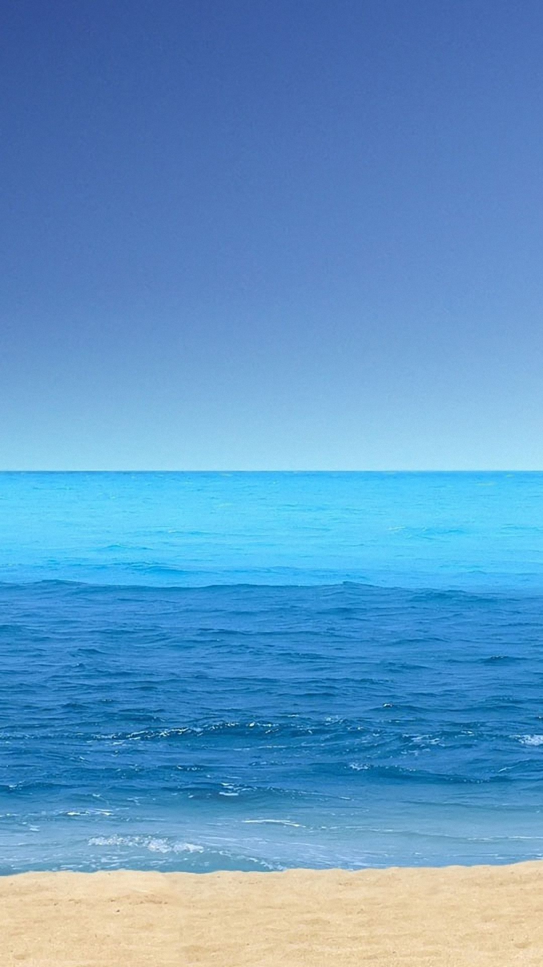해변 전화 벽지,하늘,수평선,물줄기,푸른,바다