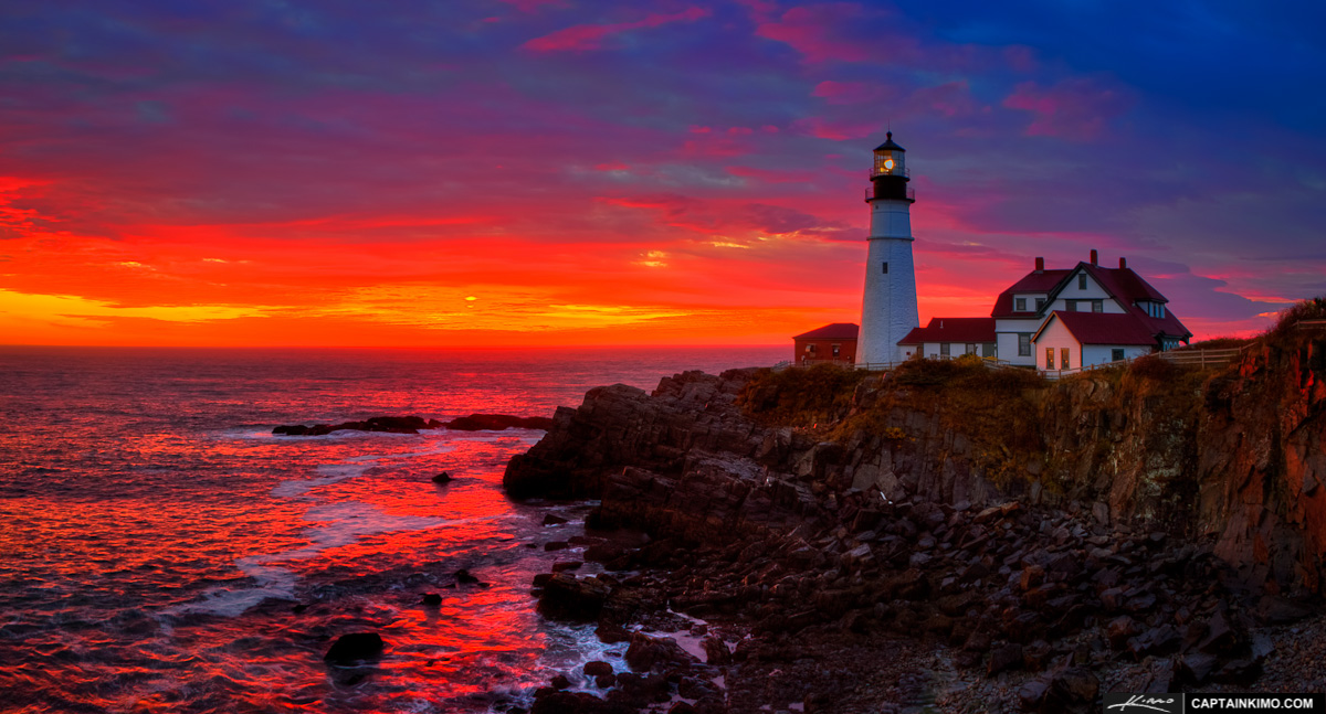 maine tapete,leuchtturm,himmel,turm,leuchtfeuer,sonnenuntergang