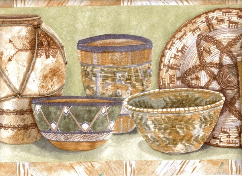 southwestern wallpaper borders,dinnerware set,earthenware,tableware,still life,beige