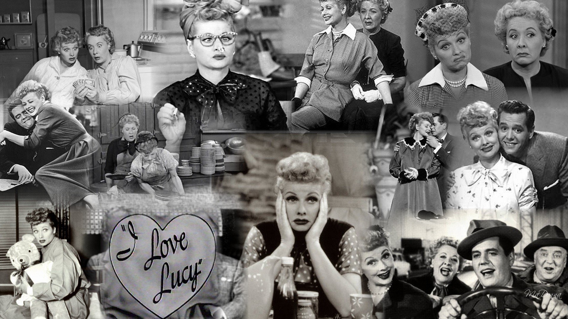 i love lucy wallpaper,people,facial expression,team,collage,photography