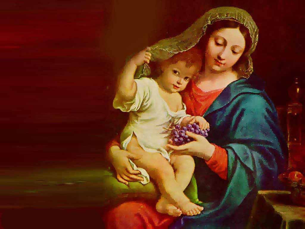 holy mary wallpapers,painting,child,art,portrait,smile