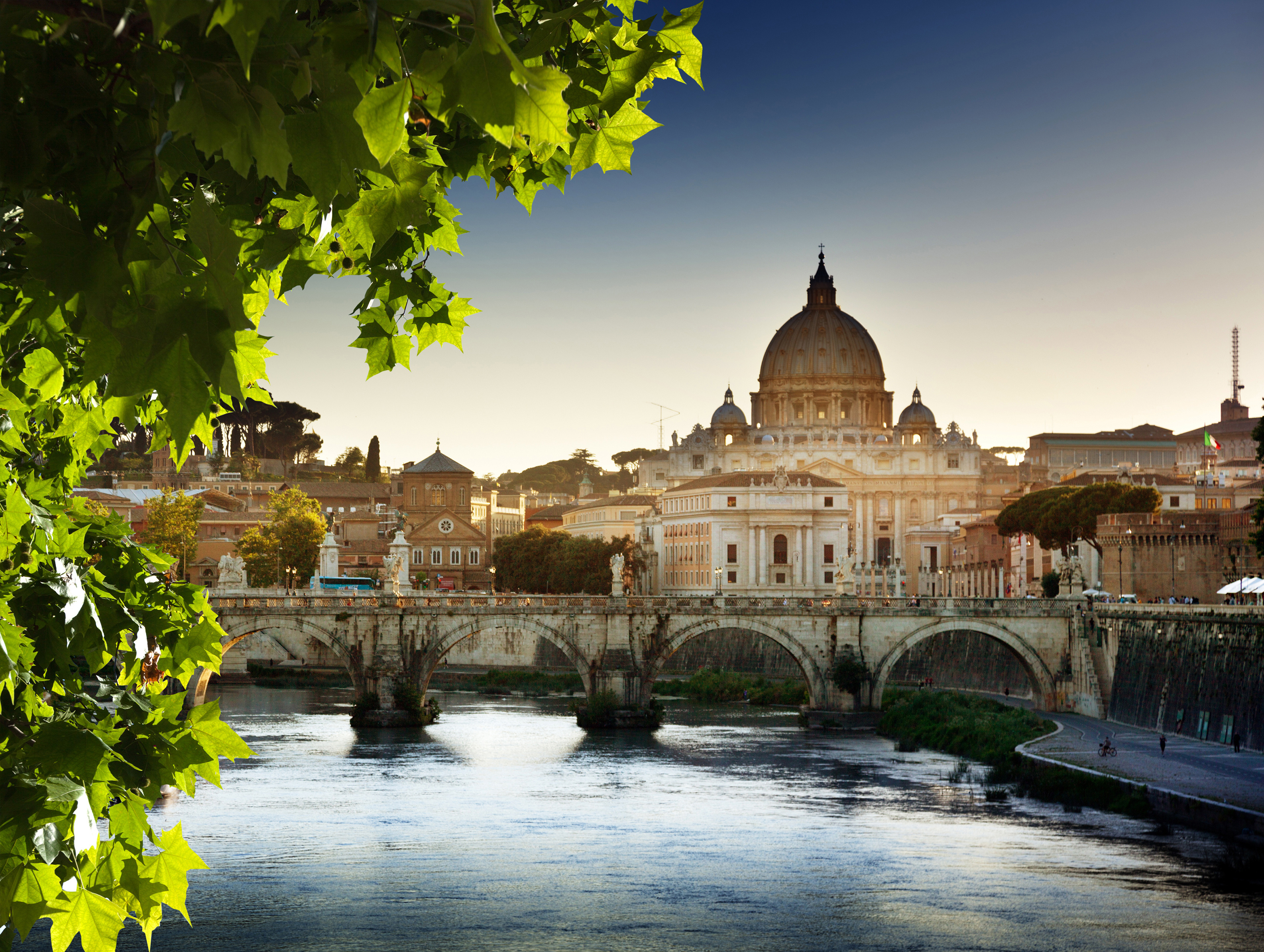 fondo de pantalla vaticano,río,cielo,agua,pueblo,reflexión