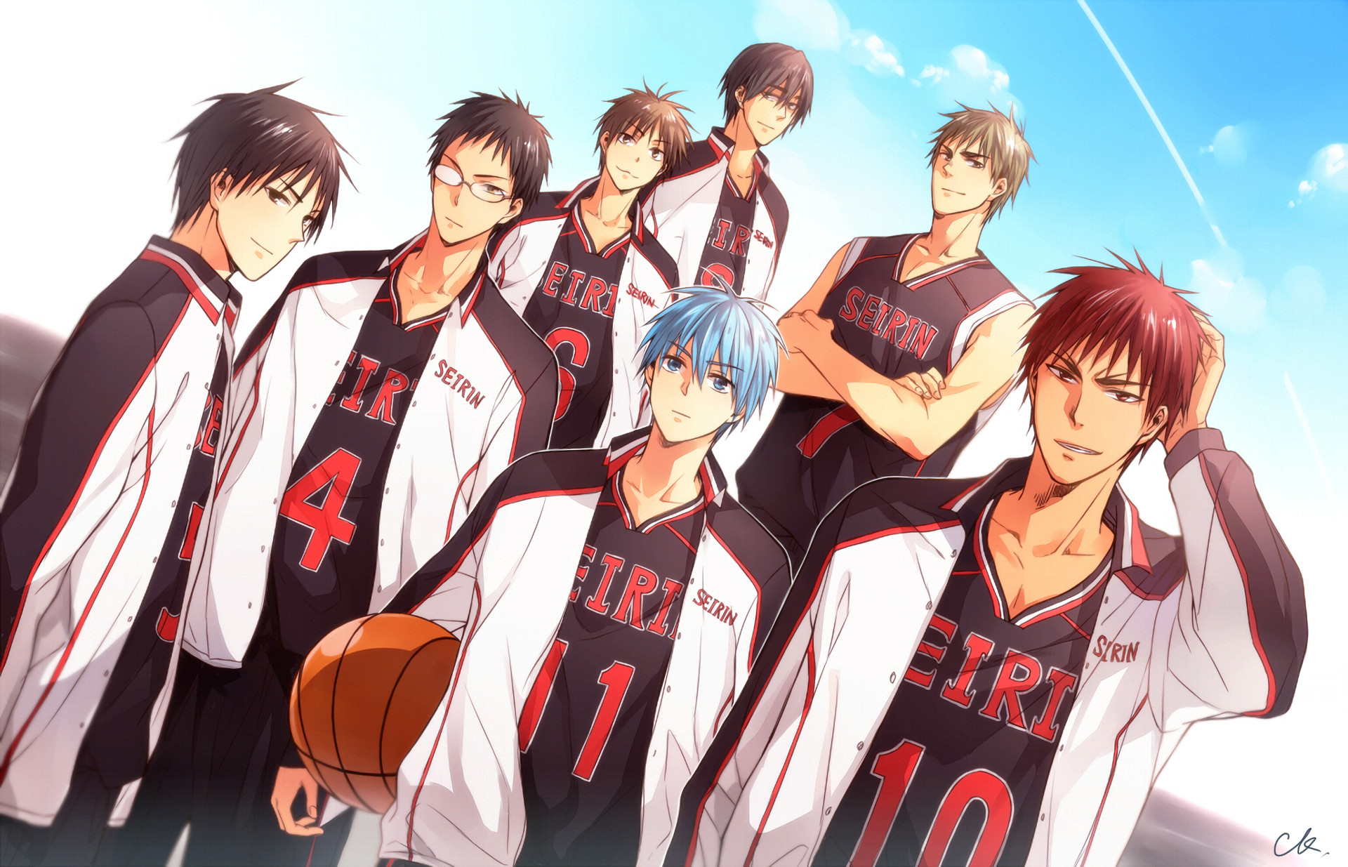 kagami taiga wallpaper,anime,uniform,team,black hair