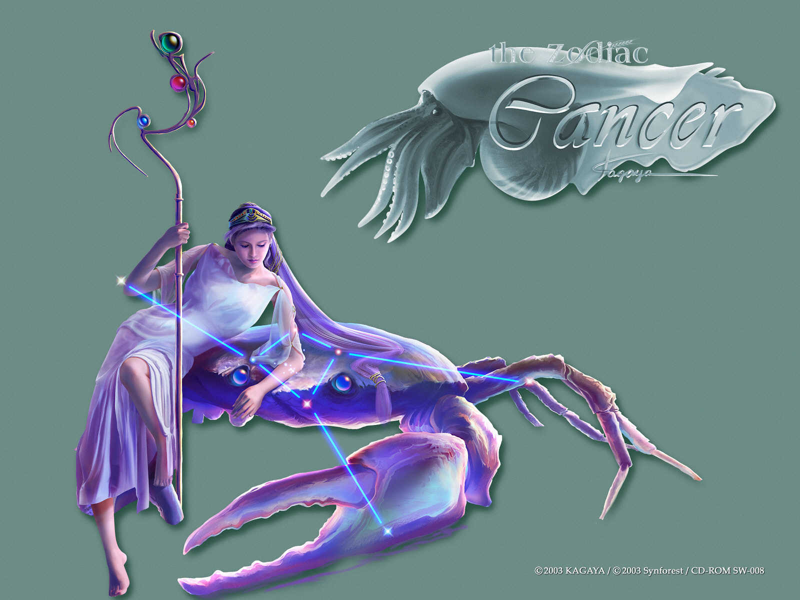 cancer zodiac wallpaper,organism,fictional character,illustration,cg artwork