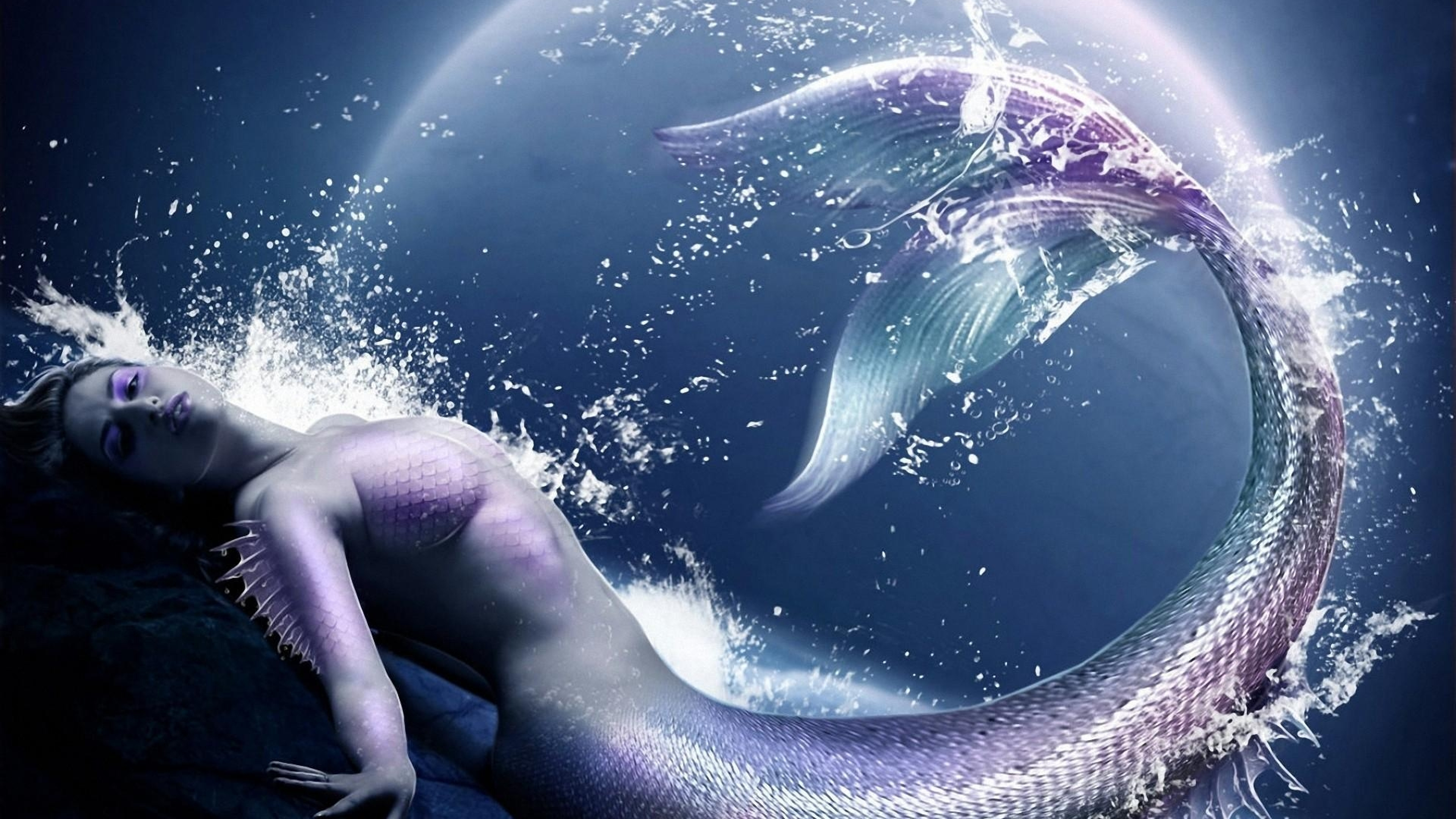 anime mermaid wallpaper,agua,ola,onda de viento,cg artwork,espacio