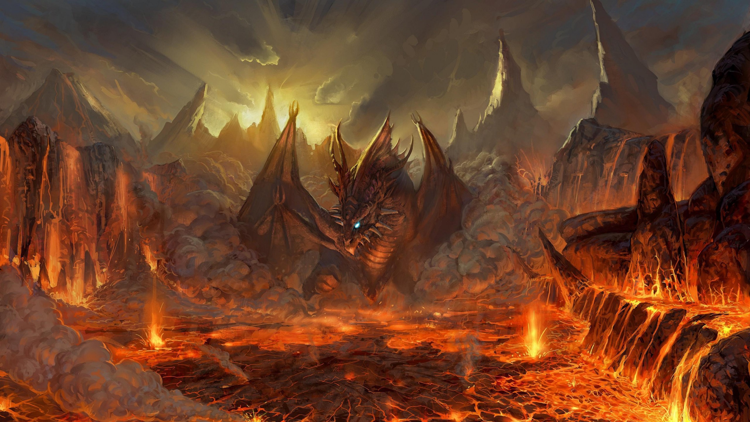 wallpaper 128x128,geological phenomenon,dragon,strategy video game,flame,cg artwork