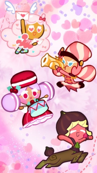 cookie run wallpaper,cartoon,pink,clip art,illustration,fictional character