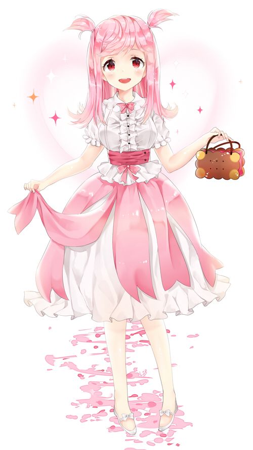 carta da parati a forma di biscotto,rosa,cartone animato,anime,illustrazione,taglio hime