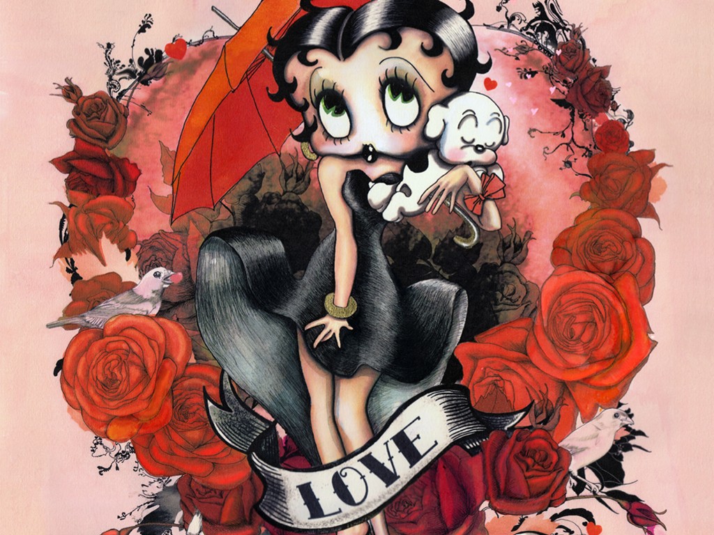 betty boop de pantalla en vivo,dibujos animados,dibujos animados,ilustración,animación,arte