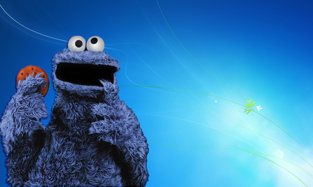 cookie monster fondo de pantalla hd,azul,cielo,ilustración,animación,dibujos animados