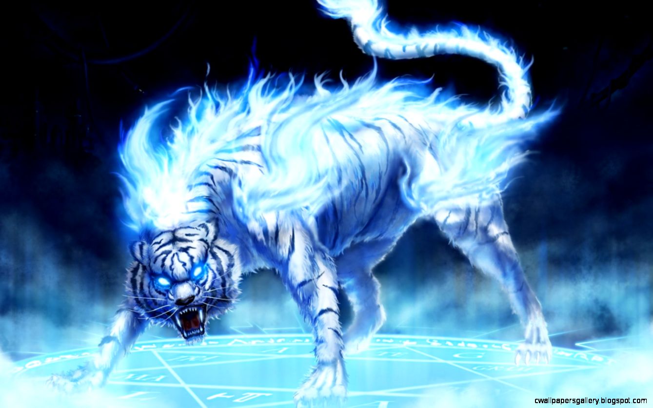 Blue Tiger Wallpapers And Background Anime Tigers WallpaperUse