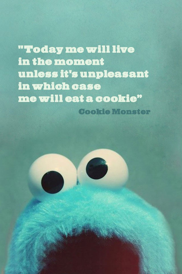 cookie monster iphone wallpaper,text,plüschtier,schriftart,illustration