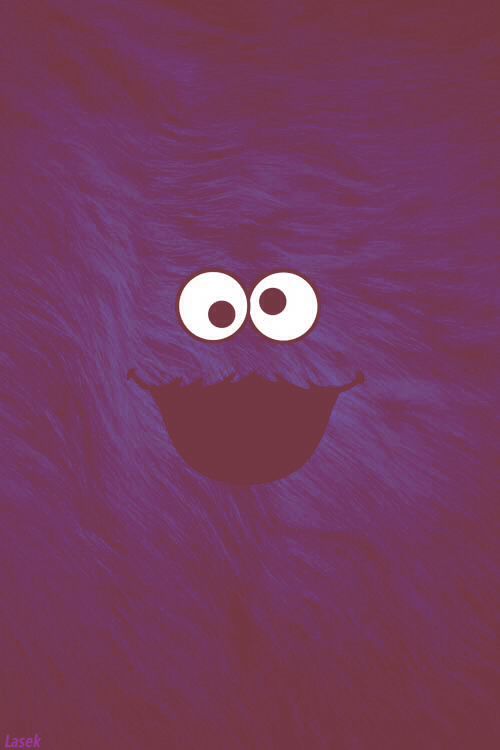 cookie monster iphone wallpaper,purple,violet,pink,cartoon,illustration