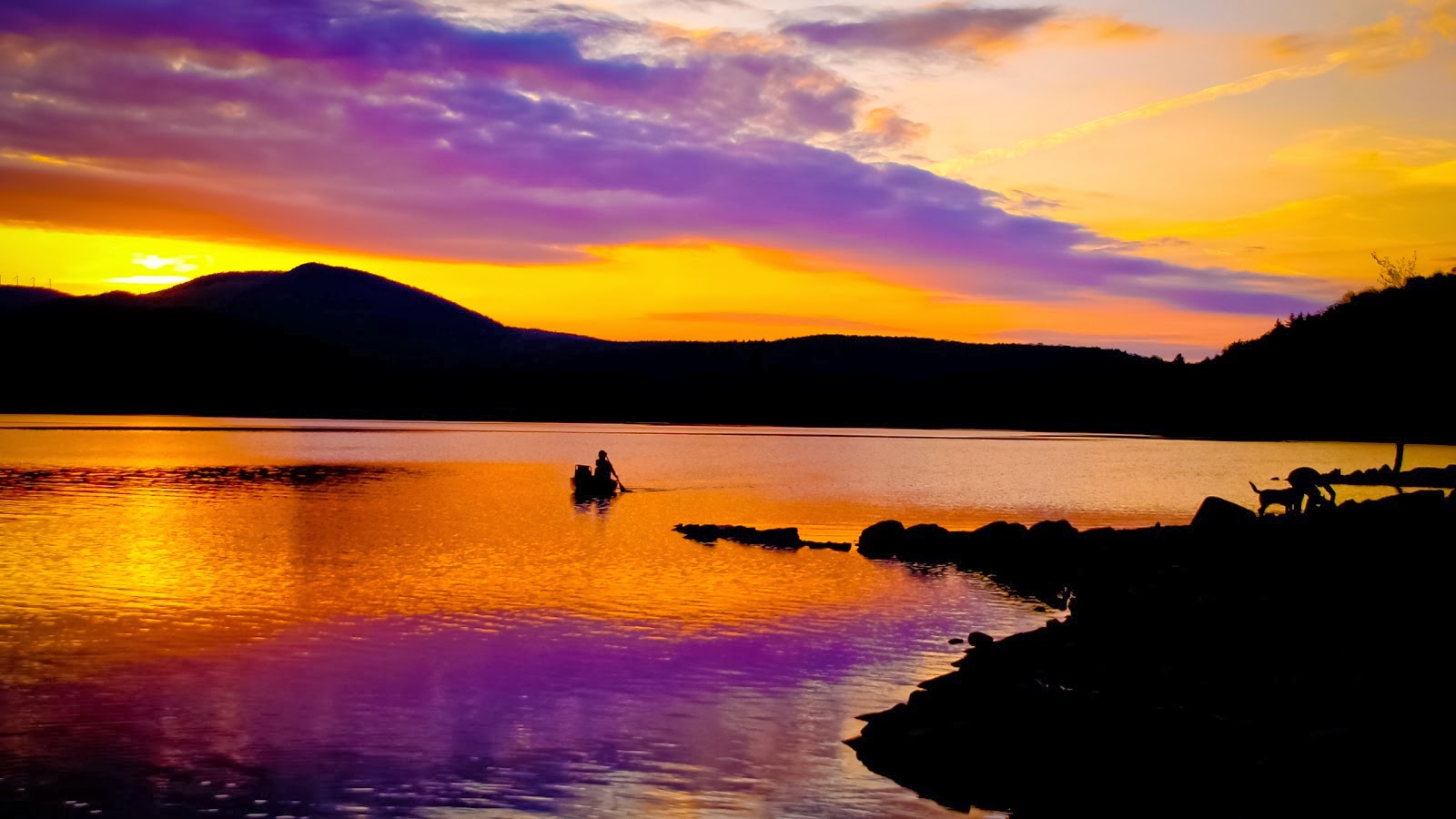 beautiful sunset wallpaper,sky,body of water,nature,reflection,natural landscape