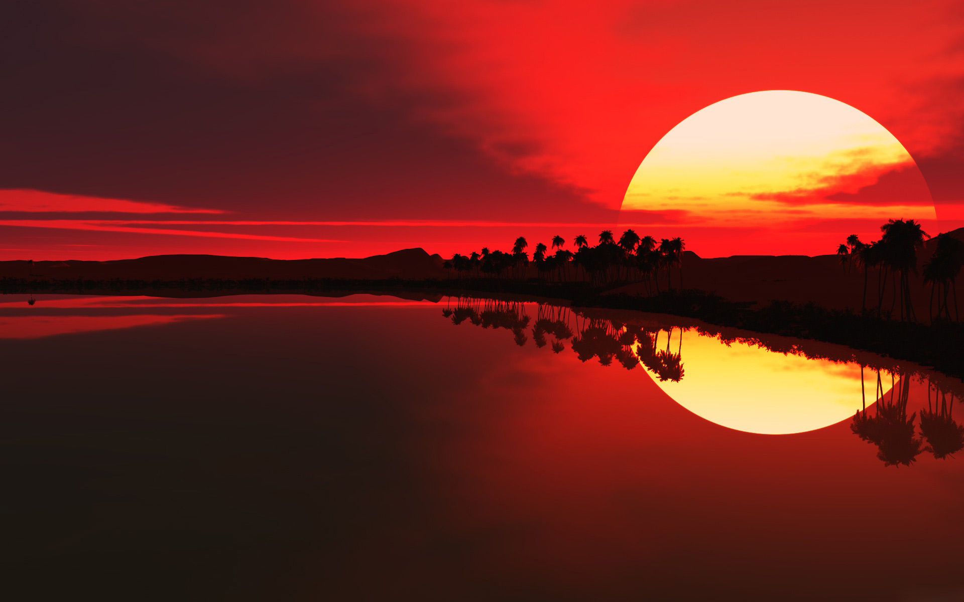 beautiful sunset wallpaper,sky,afterglow,nature,reflection,sunset