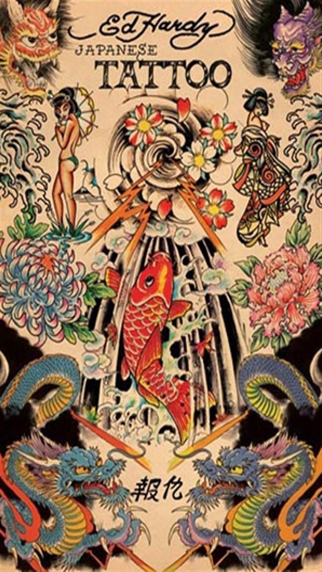 fond d'écran de tatouage traditionnel,art,illustration,textile,affiche,tapisserie