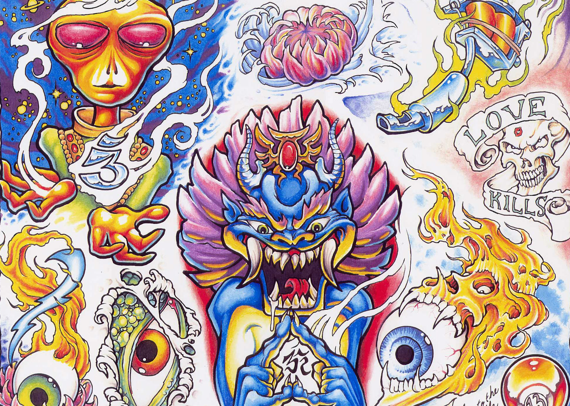 tattoo art wallpaper,psychedelic art,art,visual arts,illustration,drawing