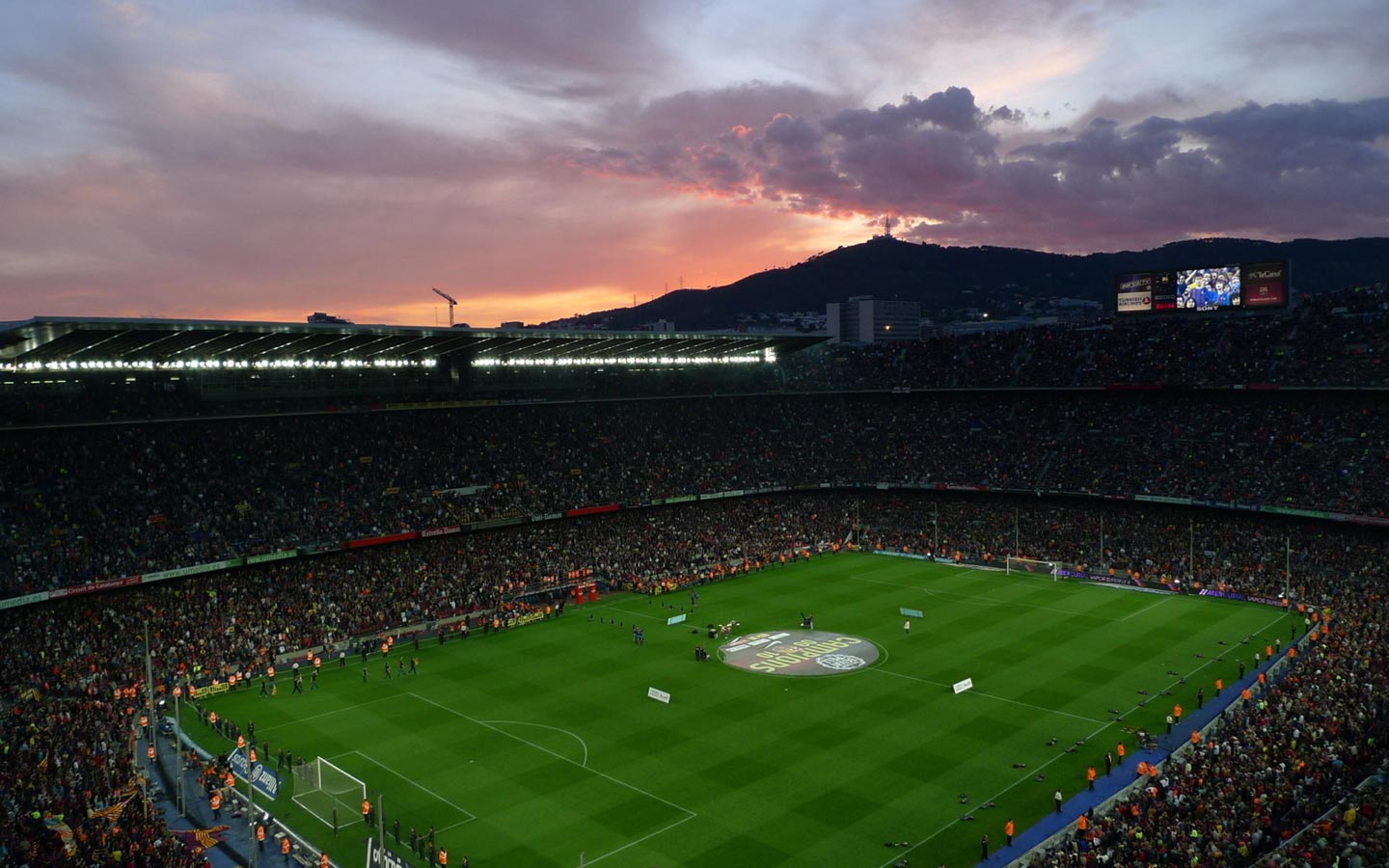 papel pintado lapangan bola,estadio,atmósfera,cielo,estadio de fútbol específico,césped