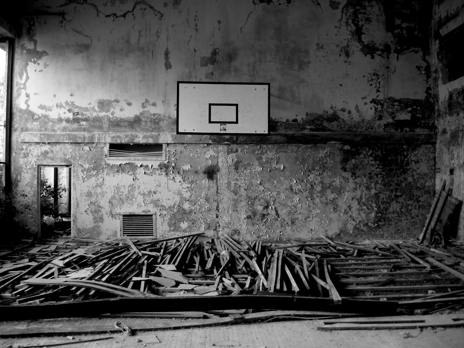 cancha de baloncesto fondos de pantalla hd,monocromo,en blanco y negro
