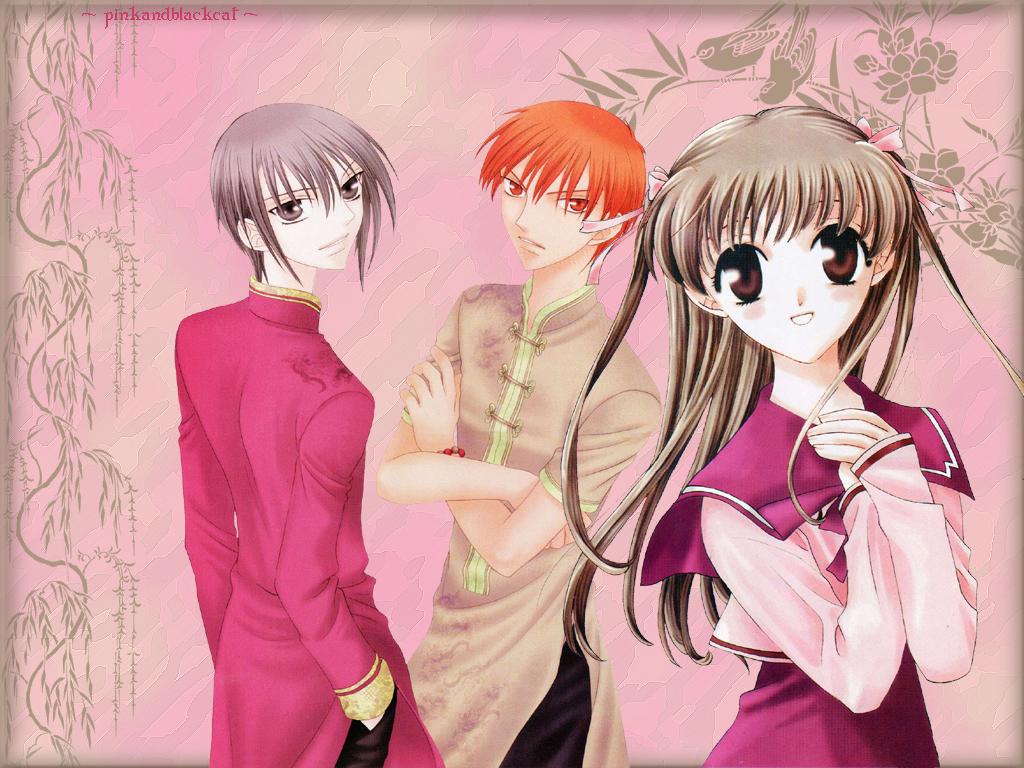 fruits basket wallpaper,anime,cartoon,pink,cg artwork,artwork