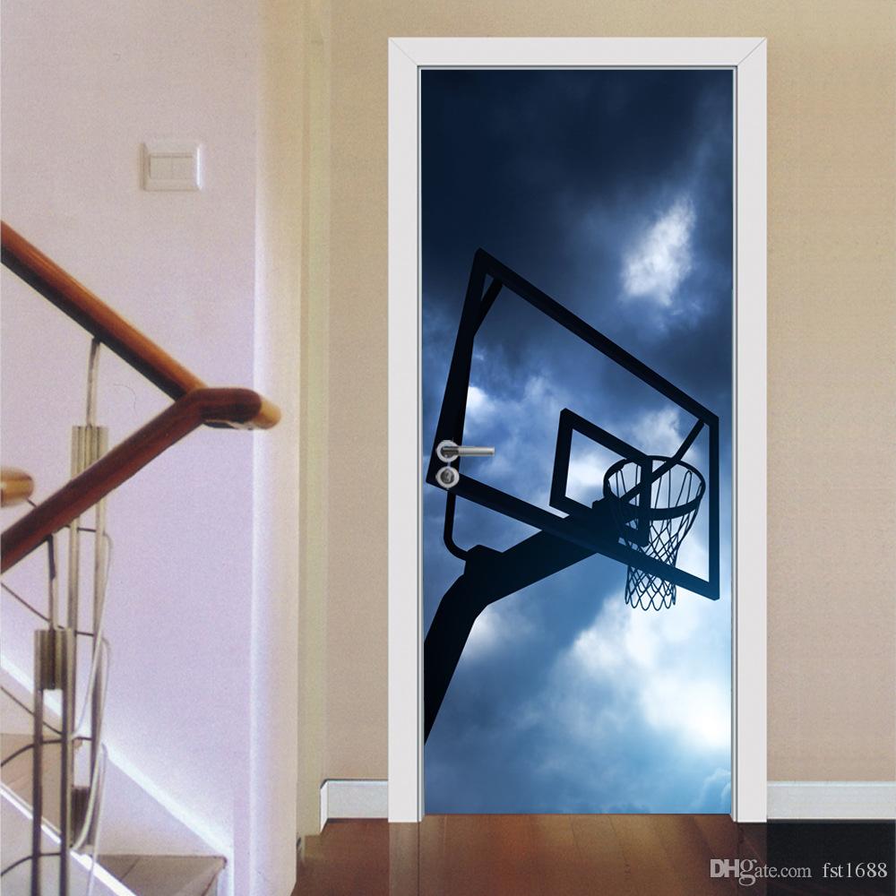 papier peint de basket ball pour la chambre,panier de basket,escaliers,mur,balustrade,chambre