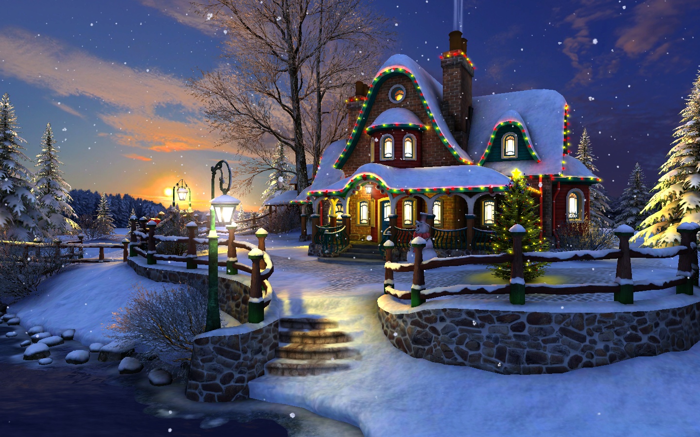 wallpaper noel,winter,snow,lighting,christmas,sky