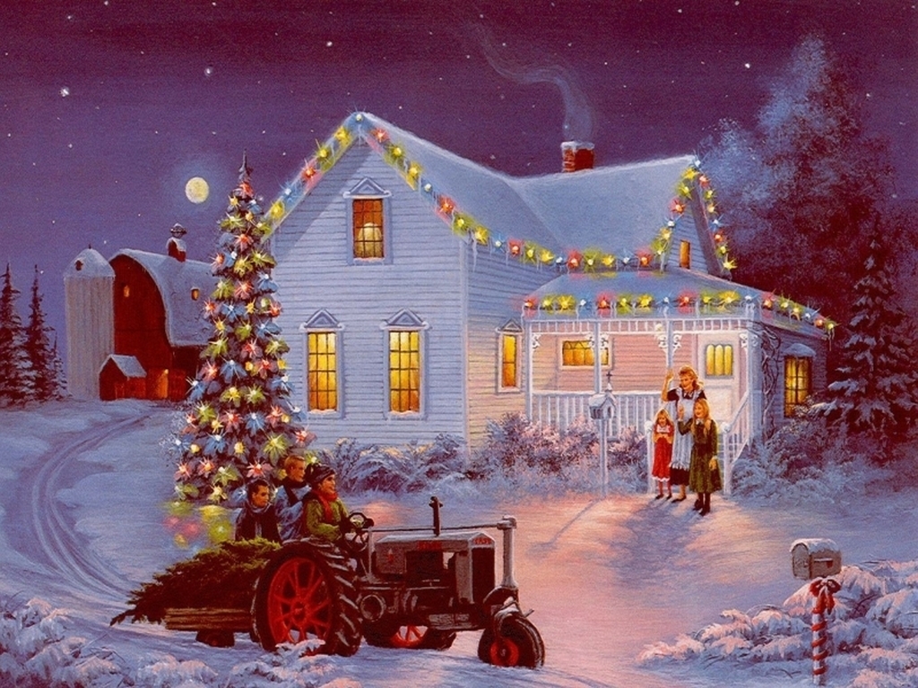 tapete noel,heiligabend,winter,weihnachten,haus,weihnachtsdekoration