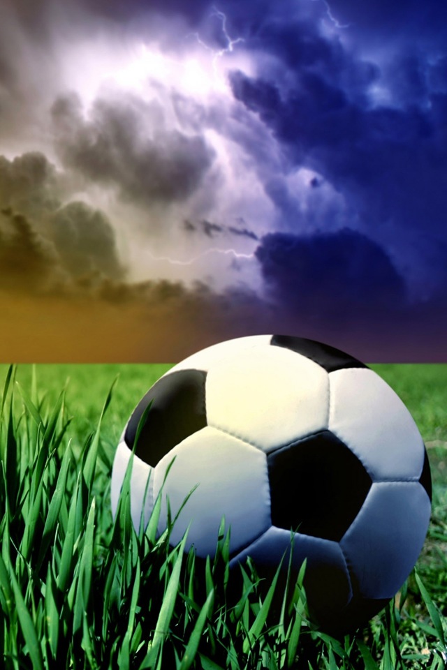 soccer wallpaper iphone,soccer ball,football,ball,grass,sky