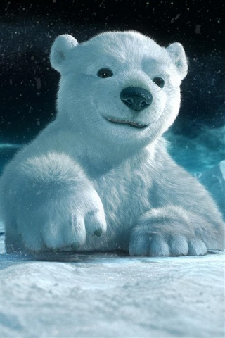 papier peint pola,ours polaire,ours,ours polaire,arctique,animal terrestre