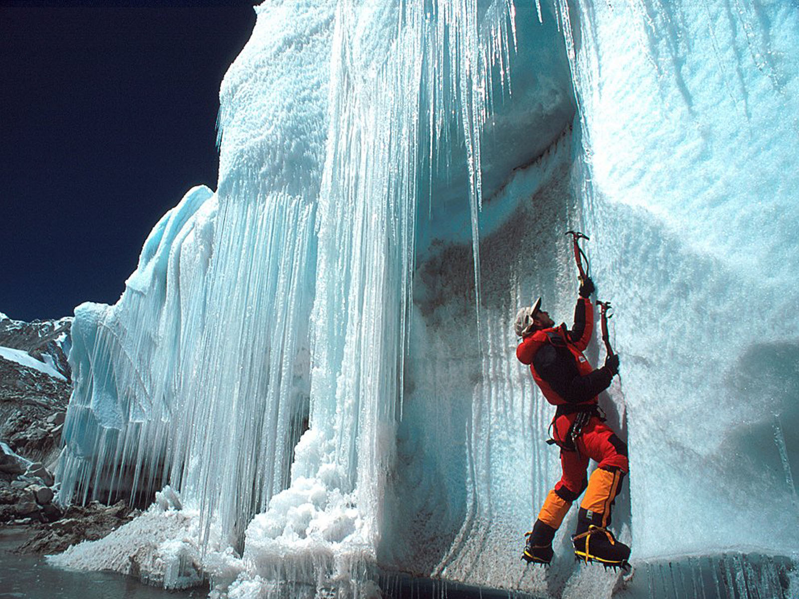 fonds d'écran rock,la glace,escalade sur glace,aventure,grotte de glace,gelé