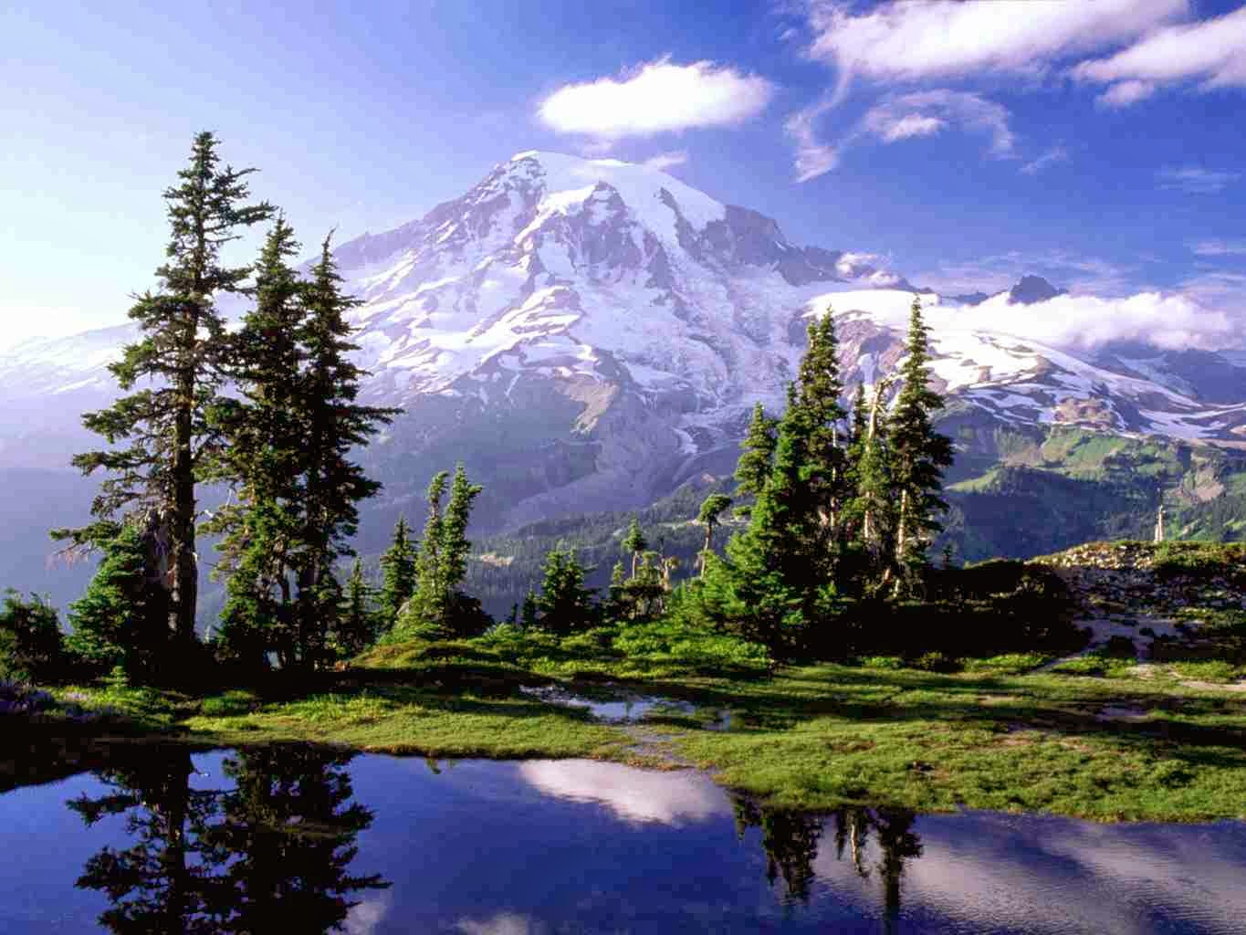 carta da parati montain,paesaggio naturale,natura,montagna,riflessione,cielo