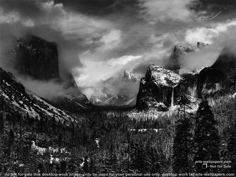 アンセルアダムス壁紙,モノクロ写真,自然,黒と白,黒,白い