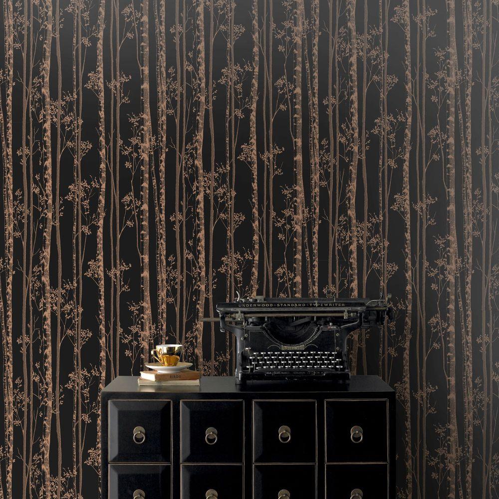 graham and brown tree wallpaper,wallpaper,brown,wall,furniture,room