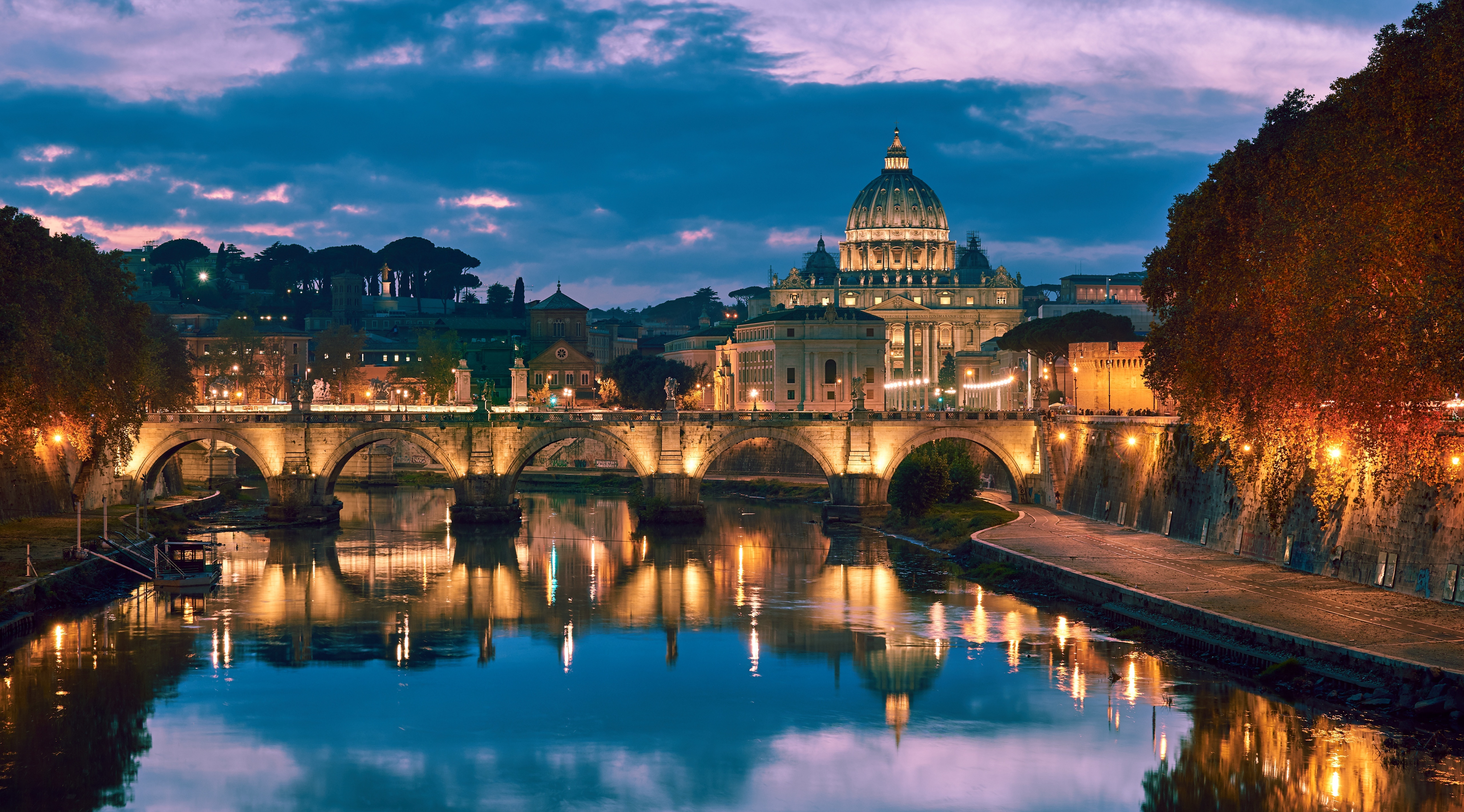 roma wallpaper hd,betrachtung,natur,himmel,reflektierender pool,fluss