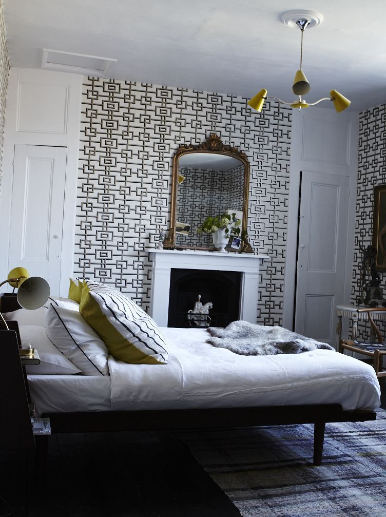london wallpaper for bedrooms,bedroom,furniture,room,bed,interior design