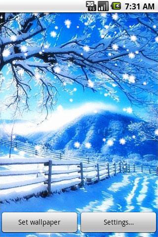 scenery live wallpaper,sky,winter,screenshot,snow,multimedia software