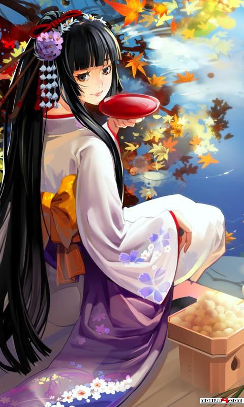 scenario live wallpaper,anime,cg artwork,cartone animato,taglio hime,capelli neri